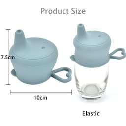 image-Baby Silicone Cup Lid Splash-proof Cover Feeding Cup Lid Is Free Of BPA