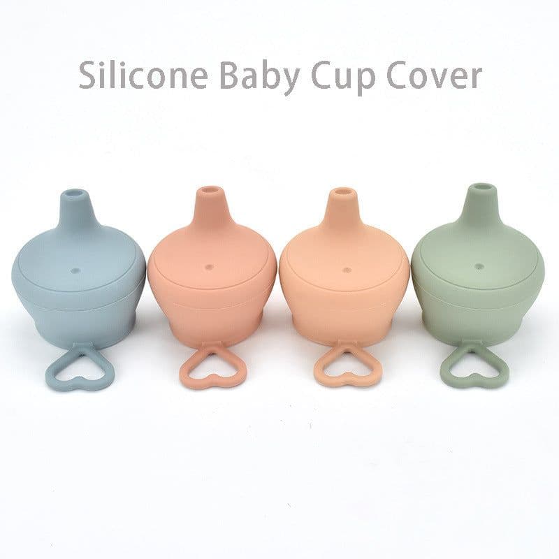 image-Baby Silicone Cup Lid Splash-proof Cover Feeding Cup Lid Is Free Of BPA