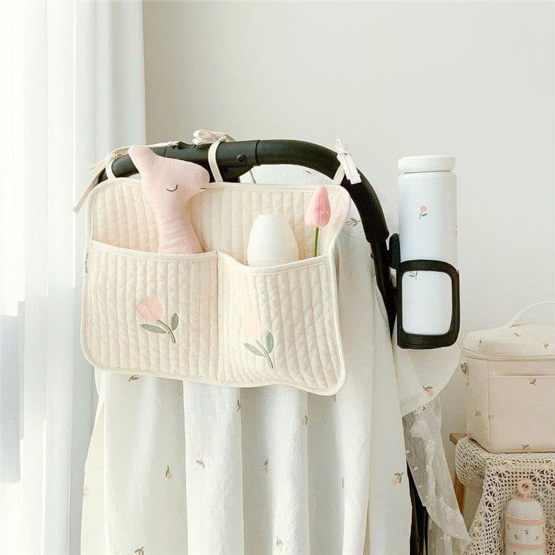 image-Bed Storage Hanging Bag Baby Bottle Diaper