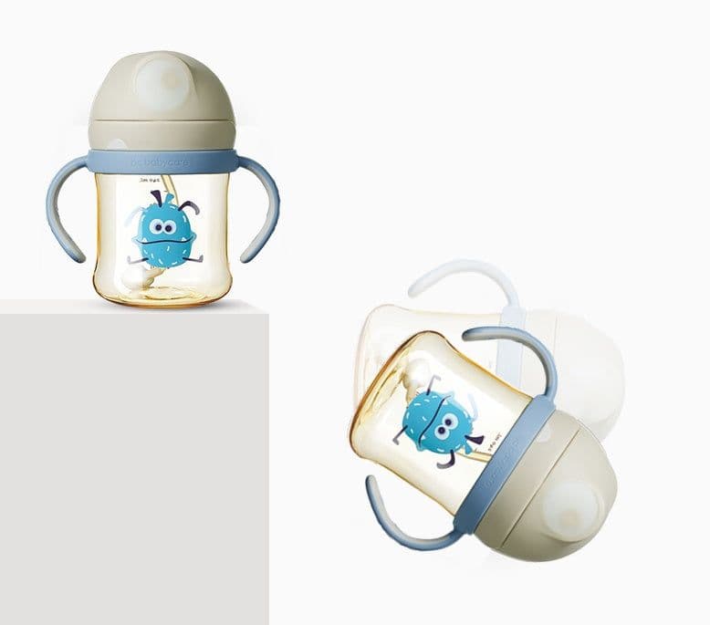 image-Babycare 240ml Baby Sippy Cup Cute Shape Anti-Choke Straw Baby Water Bottle