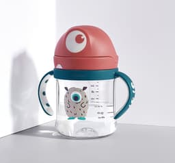 image-Babycare 240ml Baby Sippy Cup Cute Shape Anti-Choke Straw Baby Water Bottle