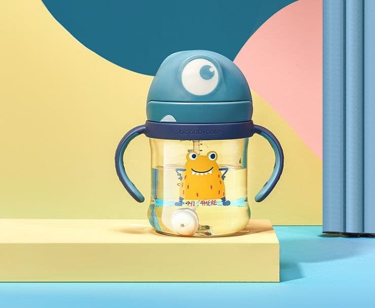image-Babycare 240ml Baby Sippy Cup Cute Shape Anti-Choke Straw Baby Water Bottle