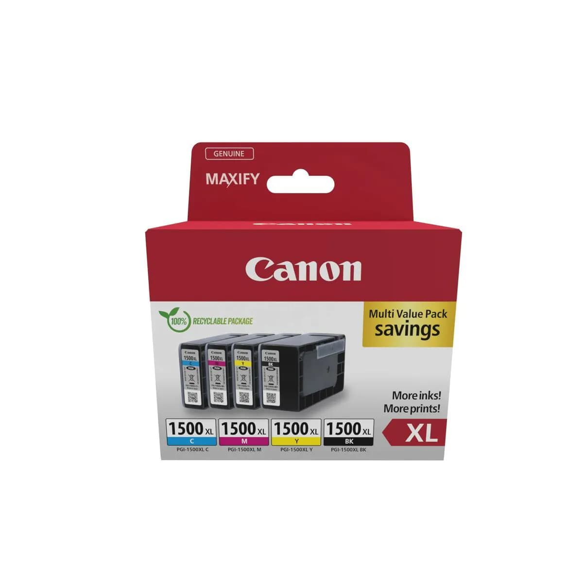 image-Original Ink Cartridge Canon PGI-1500XL Multicolour Black/Cyan/Magenta/Yellow