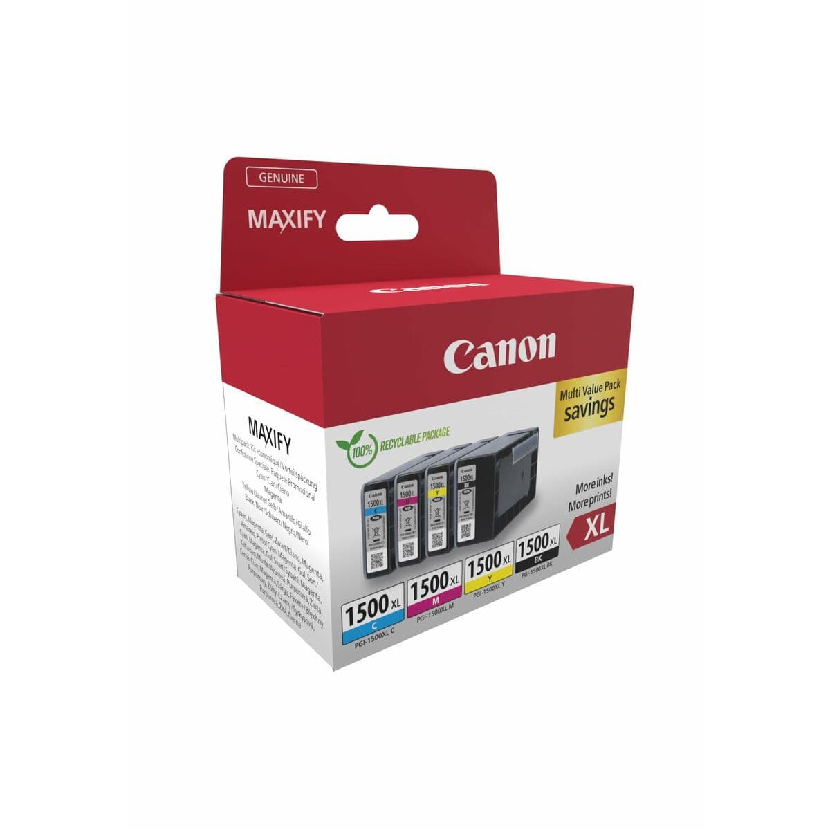 image-Original Ink Cartridge Canon PGI-1500XL Multicolour Black/Cyan/Magenta/Yellow