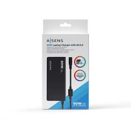 image-Laptop Charger Aisens ASLC-90WAUTO-BK 90 W Universal