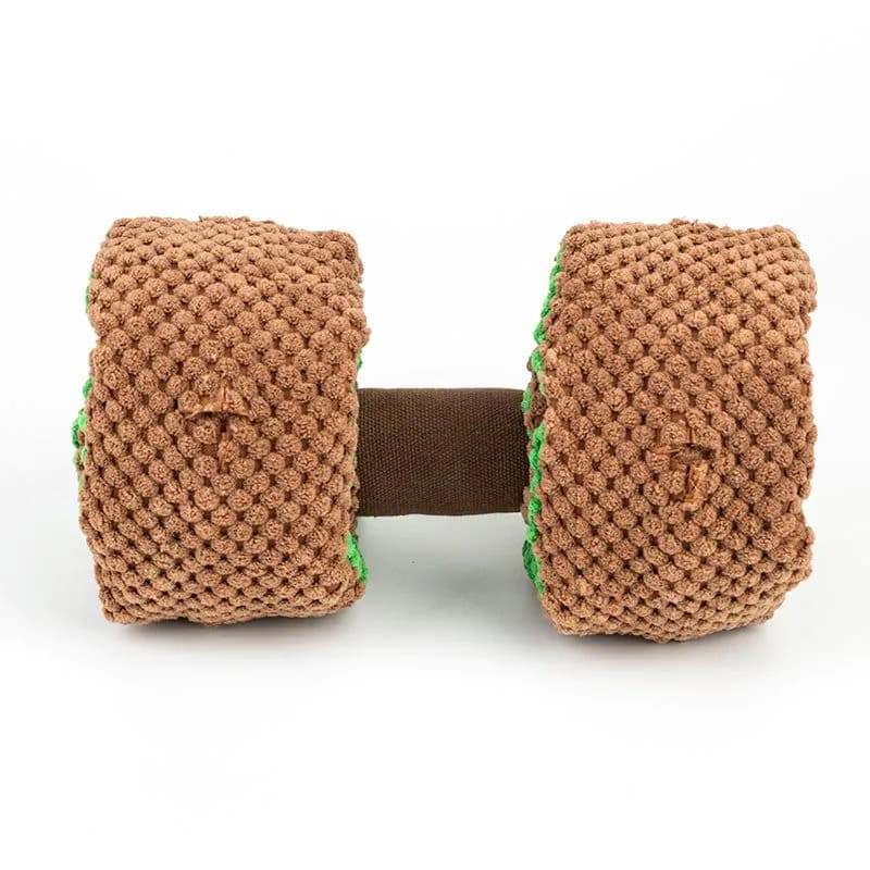 image-Puzzle Plush Dumbbell Snuffle Toys Interactive Puppy Toys Dog Enrichment Squeaky Toys For Foraging Instinct Training,Treat Dispensing Dog Toys For Stress Release & Boredom