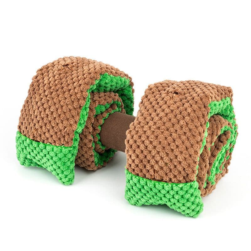image-Puzzle Plush Dumbbell Snuffle Toys Interactive Puppy Toys Dog Enrichment Squeaky Toys For Foraging Instinct Training,Treat Dispensing Dog Toys For Stress Release & Boredom