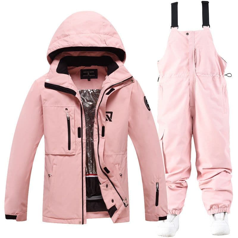image-Men's And Women's Winter Outdoors Veneer Double Board Ski Suit