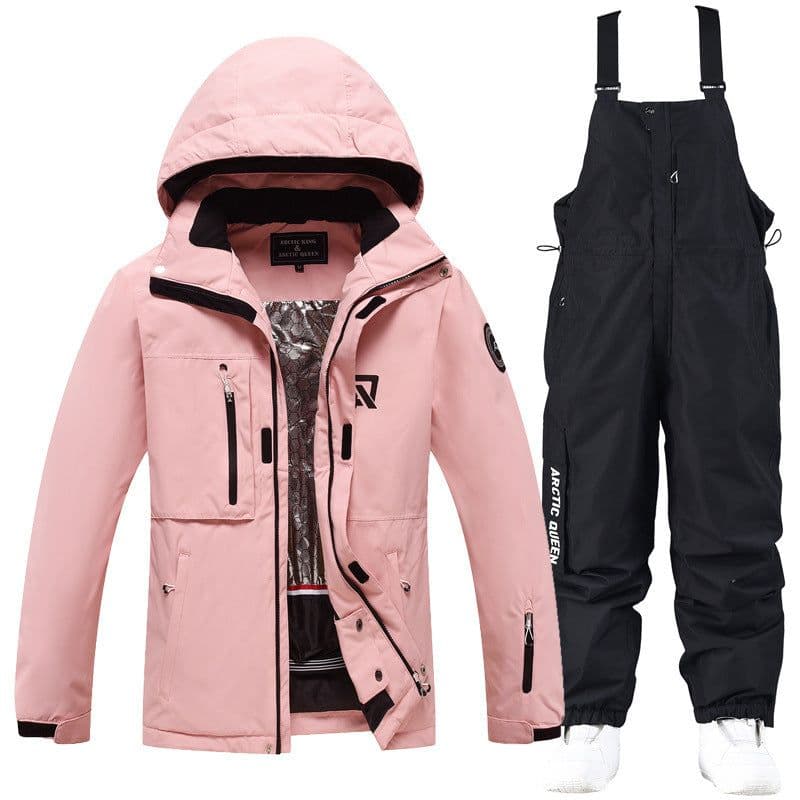 image-Men's And Women's Winter Outdoors Veneer Double Board Ski Suit