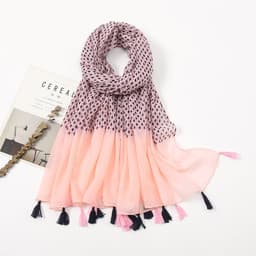 image-Japanese and Korean fresh rendering ink painting butterfly print sun protection shawl travel beach towel cotton and linen feel scarf