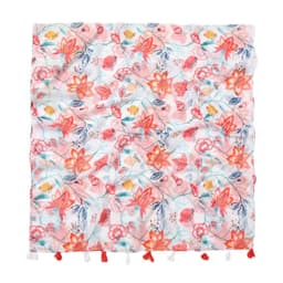 image-Japanese and Korean fresh rendering ink painting butterfly print sun protection shawl travel beach towel cotton and linen feel scarf
