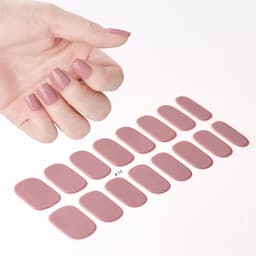 image-Gel uv nail stickers new semi-cured phototherapy nail stickers full stickers waterproof long-lasting cream style gel soft nail stickers