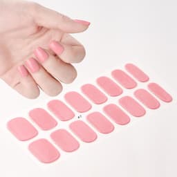image-Gel uv nail stickers new semi-cured phototherapy nail stickers full stickers waterproof long-lasting cream style gel soft nail stickers