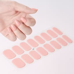 image-Gel uv nail stickers new semi-cured phototherapy nail stickers full stickers waterproof long-lasting cream style gel soft nail stickers