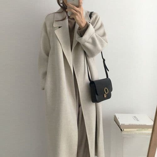 image-Double-sided cashmere coat for women 2023 new style small medium-length autumn and winter temperament high-end woolen coat