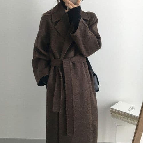 image-Double-sided cashmere coat for women 2023 new style small medium-length autumn and winter temperament high-end woolen coat