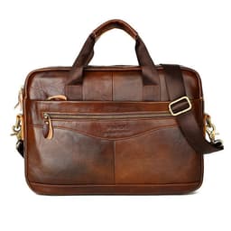 image-Cross-border genuine leather men's bag briefcase cowhide men's crossbody bag horizontal business bag men's handbag shoulder bag
