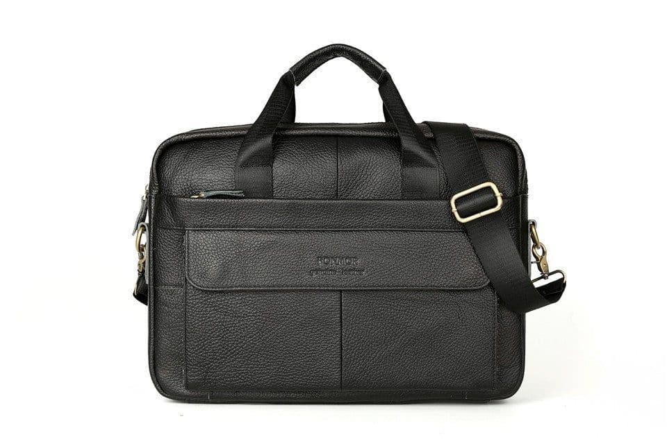 image-Cross-border genuine leather men's bag briefcase cowhide men's crossbody bag horizontal business bag men's handbag shoulder bag