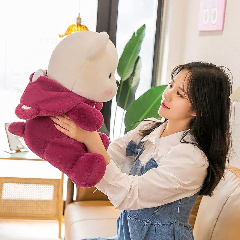 image-Internet celebrity cartoon Lily Bear doll wearing hat bear plush toy girl gift children's doll grabbing machine doll