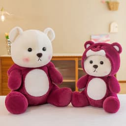 image-Internet celebrity cartoon Lily Bear doll wearing hat bear plush toy girl gift children's doll grabbing machine doll