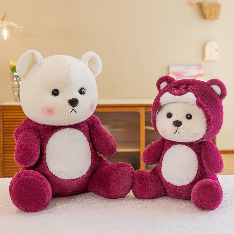 image-Internet celebrity cartoon Lily Bear doll wearing hat bear plush toy girl gift children's doll grabbing machine doll