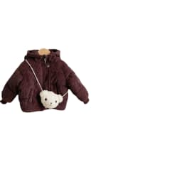 image-Green Companion Girls Cartoon Hooded Thickened Cotton Clothes Girls Autumn Clothes Winter Cotton Clothes Girls Baby Thickened Jackets Baby