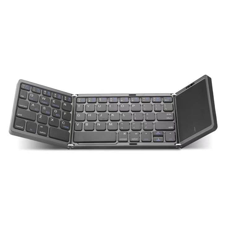 image-B089T three-fold wireless Bluetooth keyboard with touch pad for multi-system mobile phones and tablets
