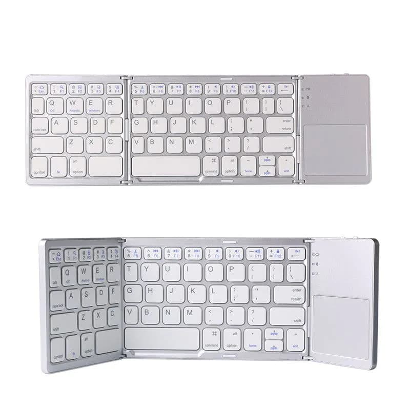 image-Folding ipad keyboard suitable for Apple mobile phone tablet tri-fold touchpad portable external Bluetooth keyboard B033