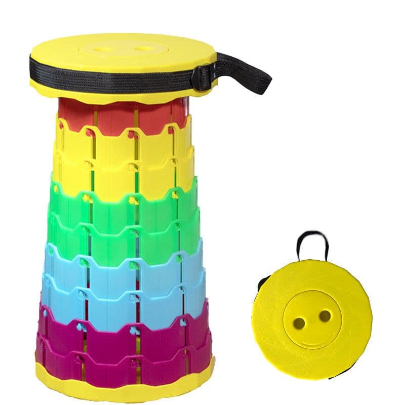 image-Telescopic stool folding stool outdoor portable queuing travel adjustable home retractable seat night market lift Mazar