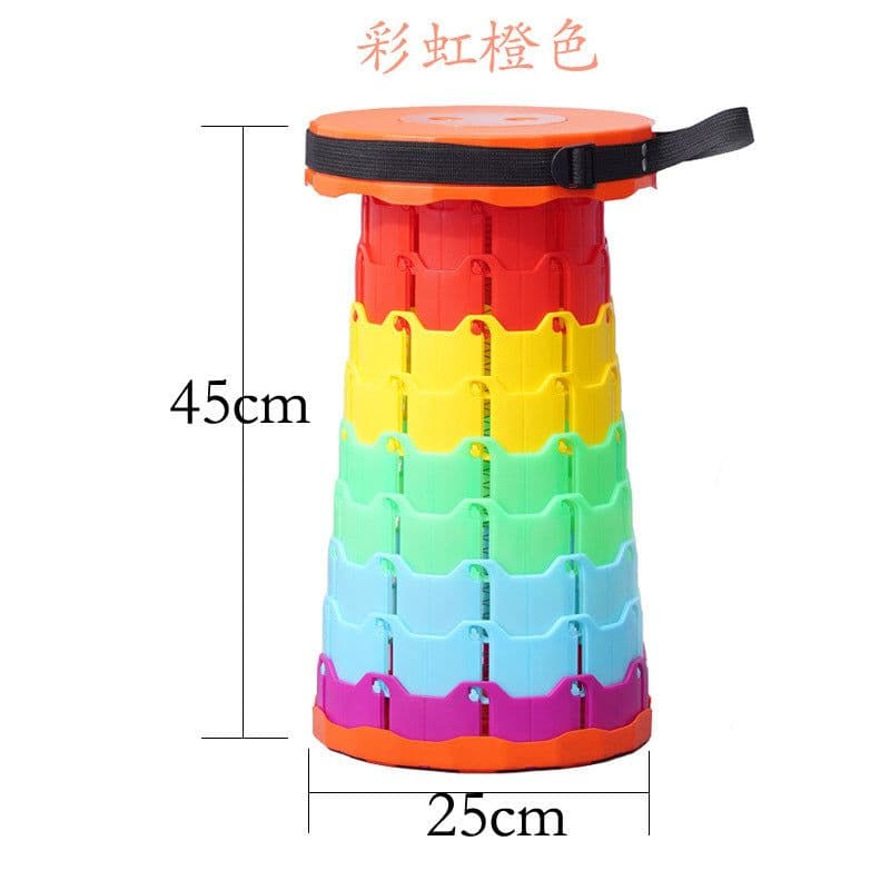 image-Telescopic stool folding stool outdoor portable queuing travel adjustable home retractable seat night market lift Mazar