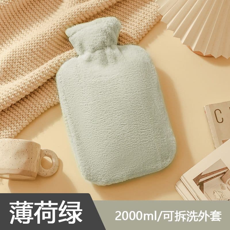 image-Water-filled hot water bag filled with water plush hot compress belly female cartoon explosion-proof thickened hand warmer to keep warm