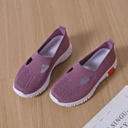 image-Cross-border generation summer new breathable mesh flying weaving middle-aged and elderly mother shoes comfortable non-slip women's square dance shoes
