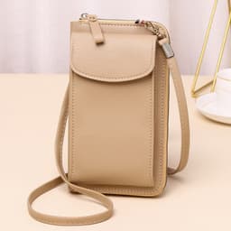 image-Manufacturer's supply of new women's mobile phone bags, Korean style fashionable solid color cross-body shoulder bags