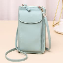 image-Manufacturer's supply of new women's mobile phone bags, Korean style fashionable solid color cross-body shoulder bags