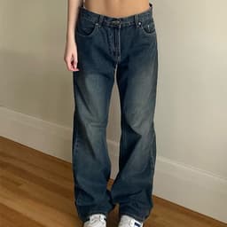 image-2022 New Fashion Straight Leg Denim Trousers Retro Loose Washed Loose High Waist Jeans for Women