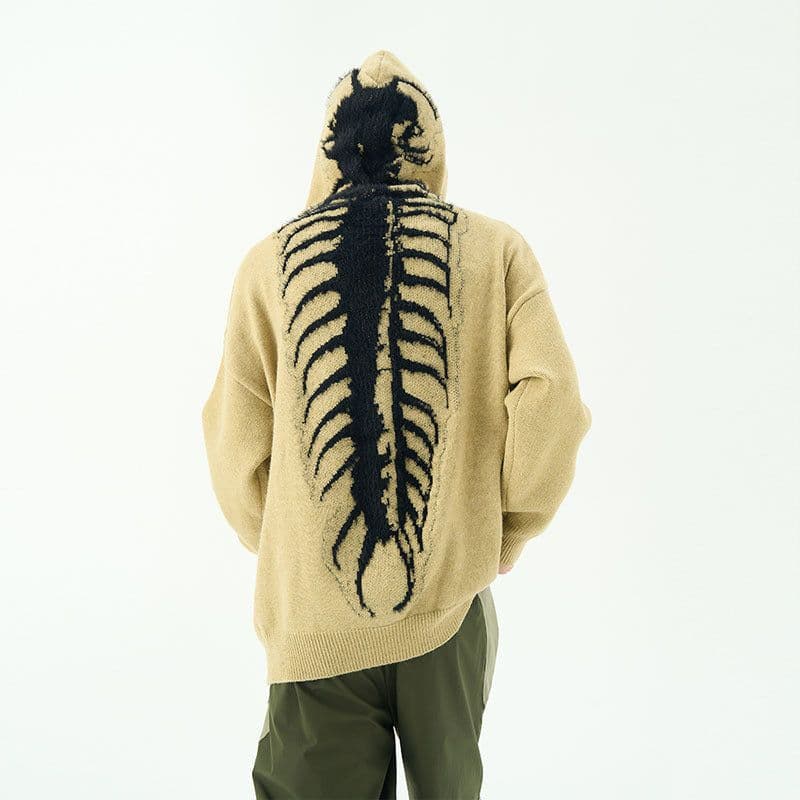 image-American lazy style sweater men's sweatshirt vibe national trend niche design hooded high street casual loose sweater