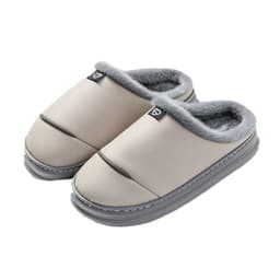 image-Men's cotton slippers winter home couple home indoor non-slip warm floor thick-soled plush cotton slippers women's winter