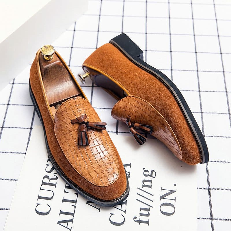 image-AliExpress leather shoes for men 2023 spring British shoes business formal casual shoes men's beanie men's shoes large size 47