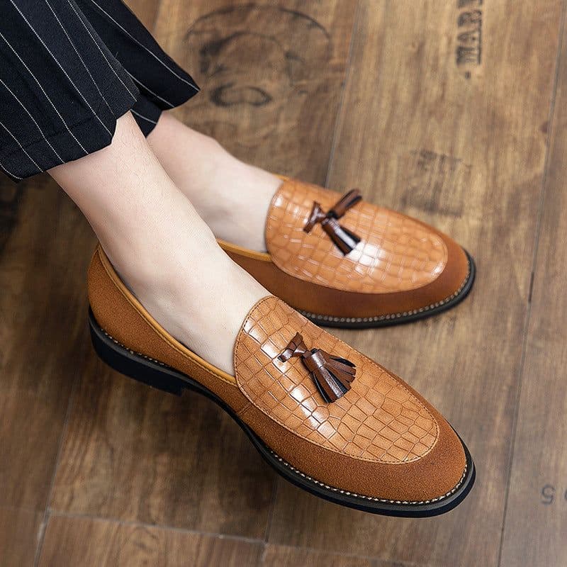 image-AliExpress leather shoes for men 2023 spring British shoes business formal casual shoes men's beanie men's shoes large size 47