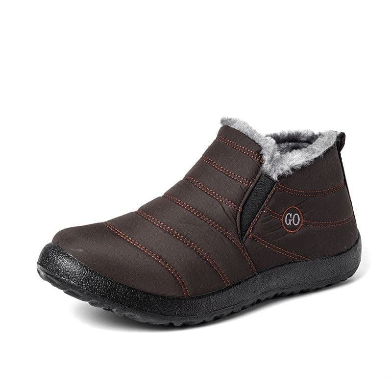 image-Foreign trade cross-border large size cotton shoes 35-47 warm anti-slip lazy casual lightweight waterproof umbrella cloth snow boots PU