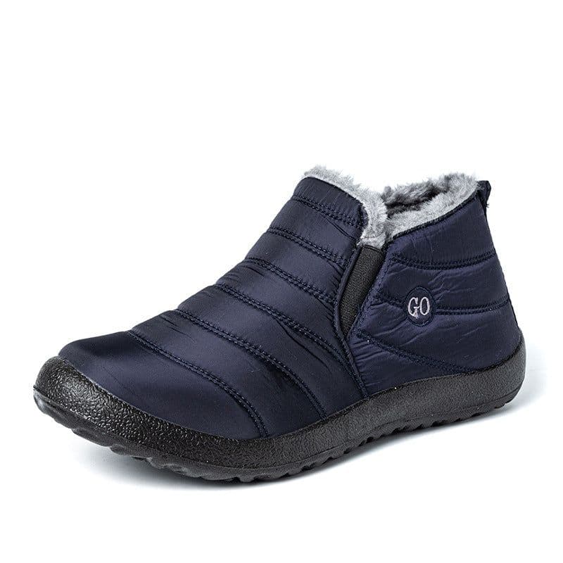 image-Foreign trade cross-border large size cotton shoes 35-47 warm anti-slip lazy casual lightweight waterproof umbrella cloth snow boots PU