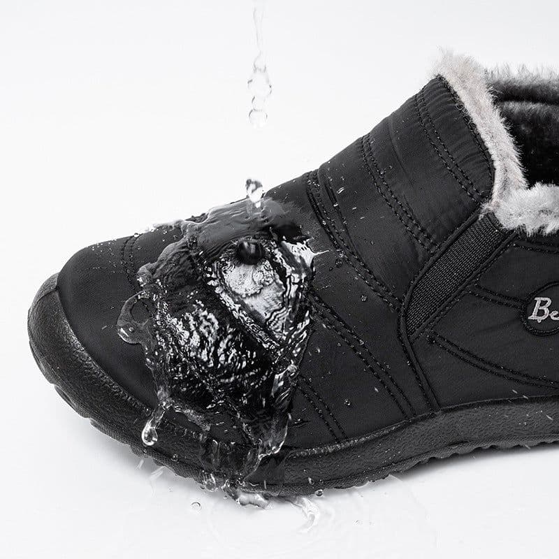 image-Foreign trade cross-border large size cotton shoes 35-47 warm anti-slip lazy casual lightweight waterproof umbrella cloth snow boots PU