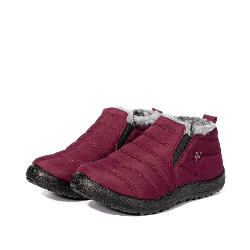 image-Foreign trade cross-border large size cotton shoes 35-47 warm anti-slip lazy casual lightweight waterproof umbrella cloth snow boots PU