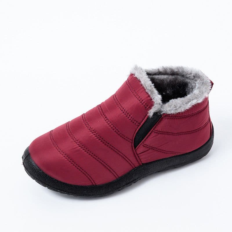 image-Foreign trade cross-border large size cotton shoes 35-47 warm anti-slip lazy casual lightweight waterproof umbrella cloth snow boots PU