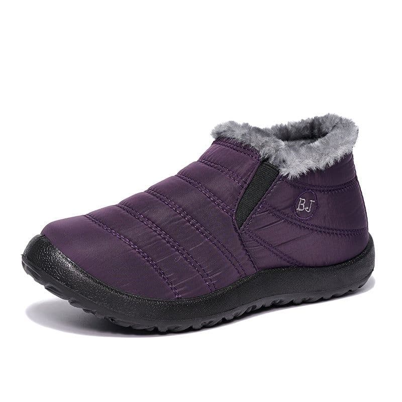 image-Foreign trade cross-border large size cotton shoes 35-47 warm anti-slip lazy casual lightweight waterproof umbrella cloth snow boots PU
