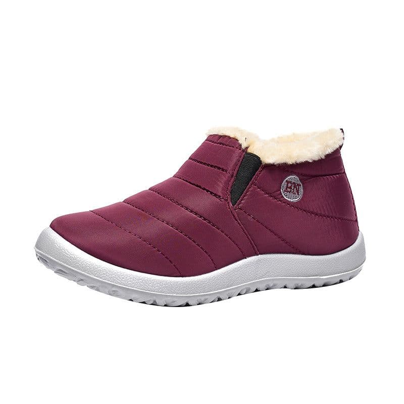 image-Foreign trade cross-border large size cotton shoes 35-47 warm anti-slip lazy casual lightweight waterproof umbrella cloth snow boots PU