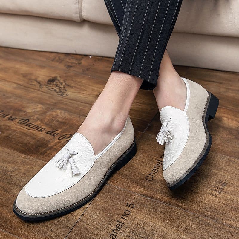 image-2023 Men's Spring and Autumn Shoes Business Men's Casual Leather Shoes British Fashion Slip-on Leather Shoes Men's Cross-Border 47 Large Size Shoes