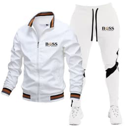 image-2022 new men's jacket suit casual suit splicing trousers bomber jacket high quality jacket suit