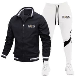 image-2022 new men's jacket suit casual suit splicing trousers bomber jacket high quality jacket suit