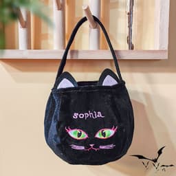 image-Qiaoding's new Halloween decoration supplies hooded round tote bag Ghost Festival children's candy gift bag pumpkin bag